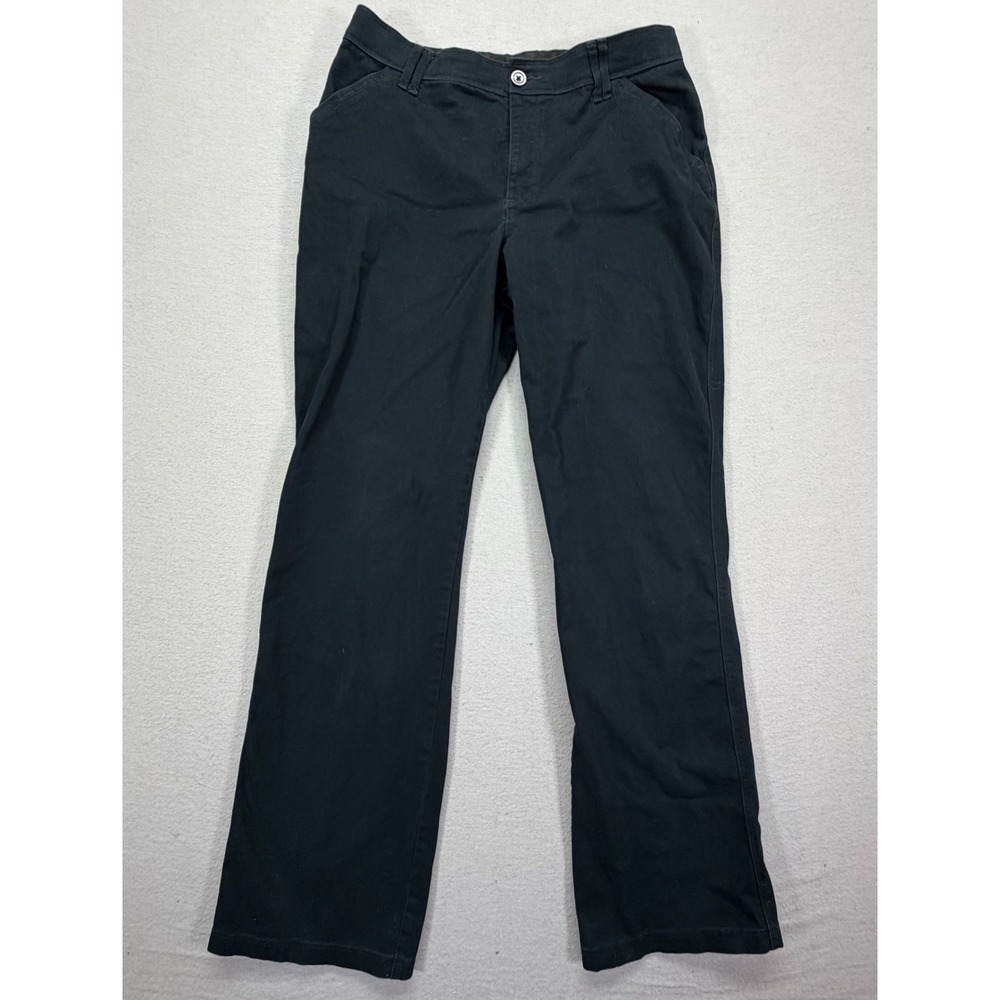 Lee Womens Chinos Straight Black Sinfully Soft Stretch Cotton Pants 10M